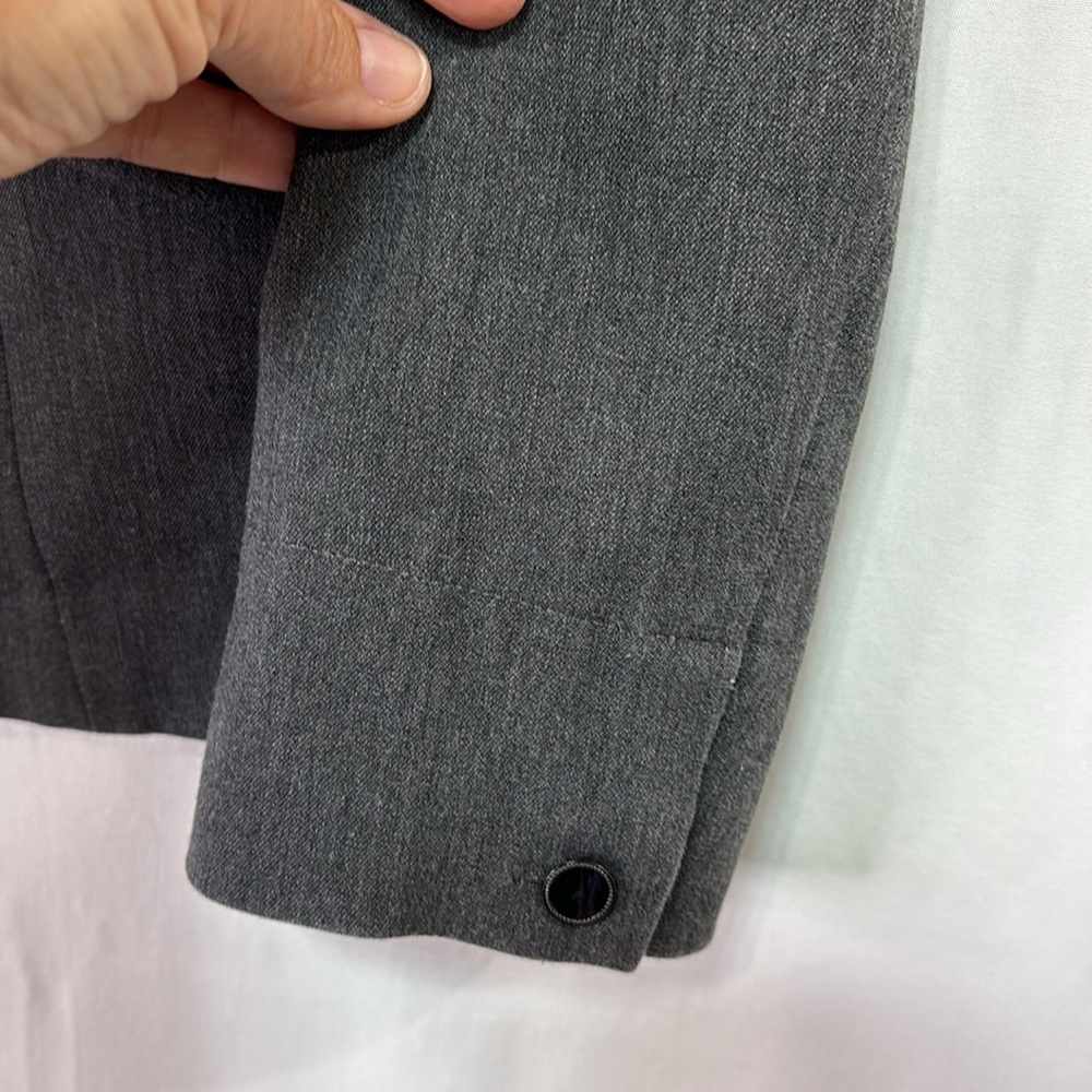 Minimum Gray, Single Button Blazer With Lace Trim… - image 4